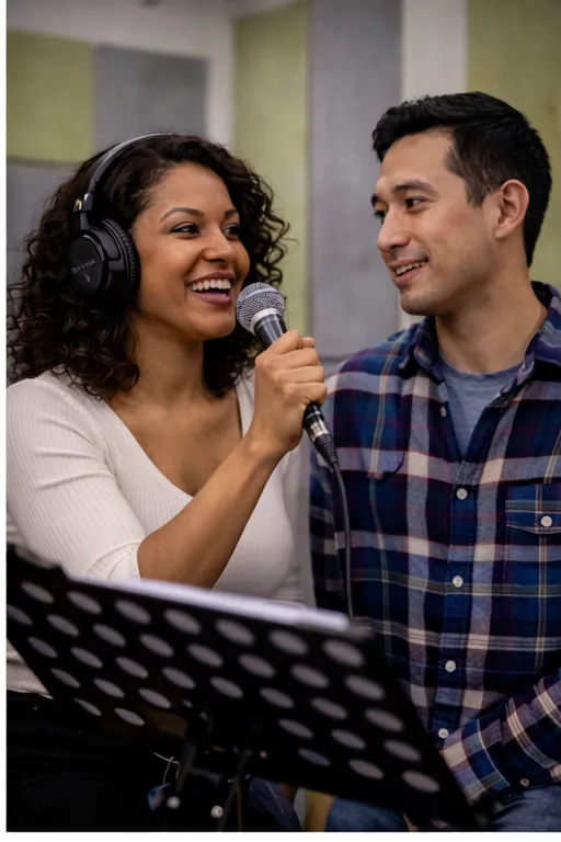 Corso di canto: microfono e ascolto in studio